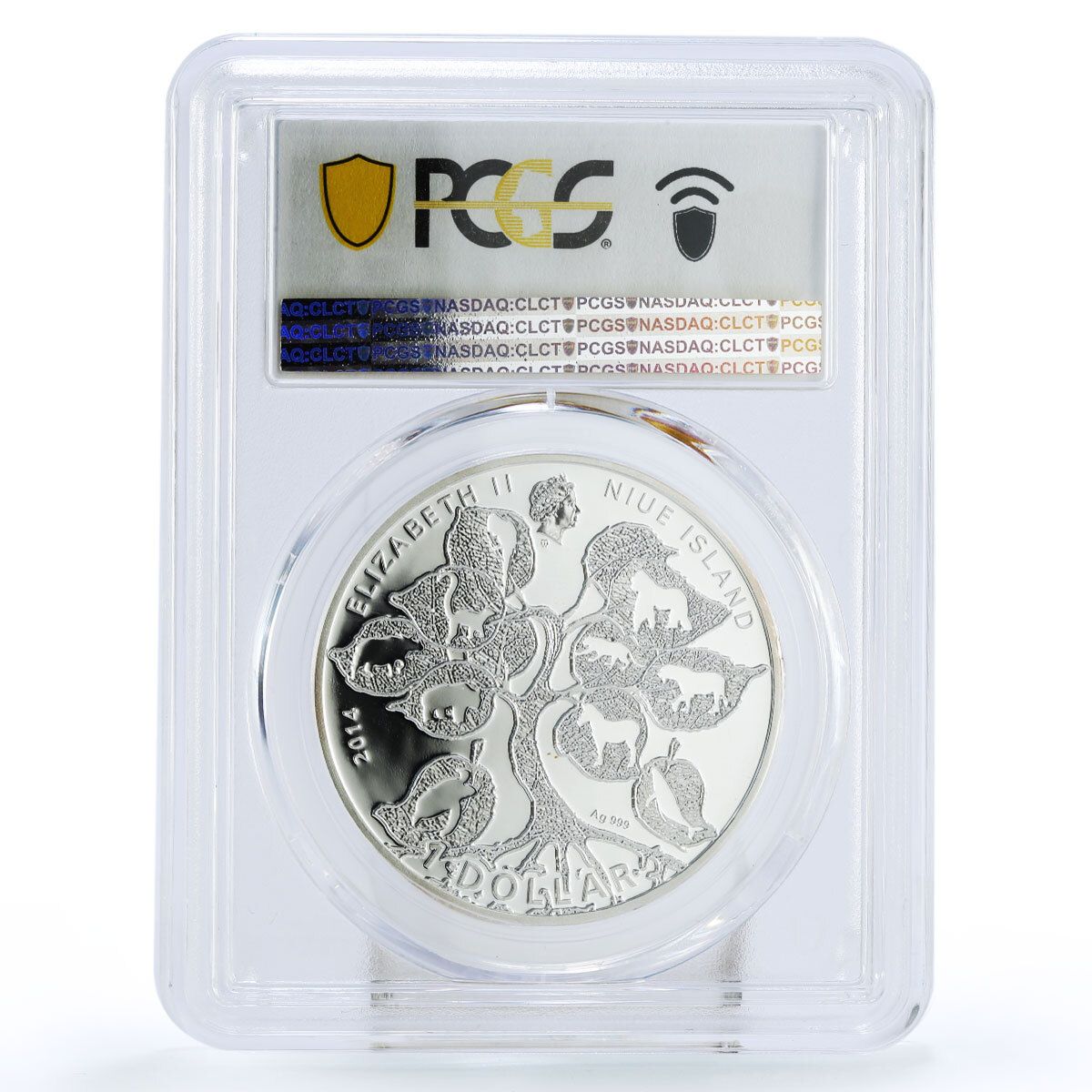 ニウエ 1ドル 絶滅危惧種 ヒヤシンスコンゴウインコ PR69 PCGS 銀貨