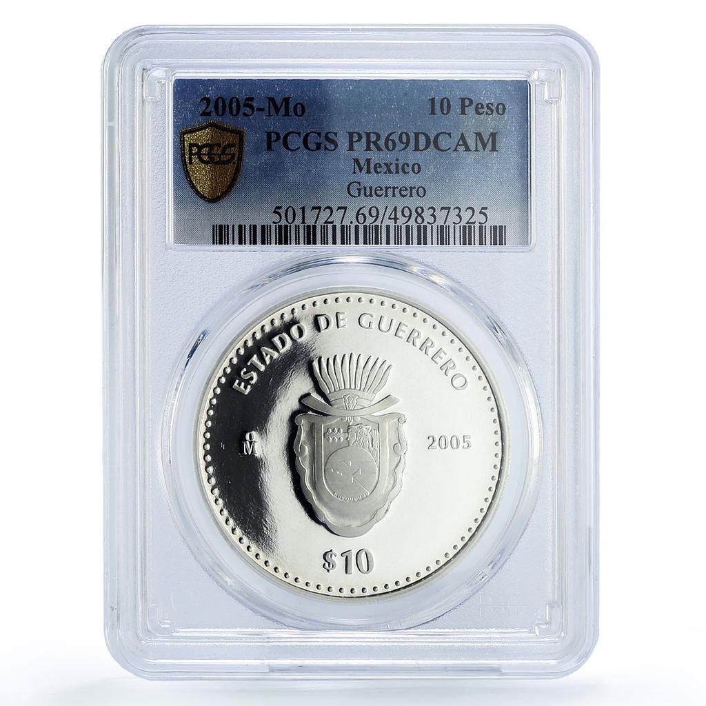 メキシコ 10ペソ 連邦記念日 ゲレロ州 PR69 PCGS 銀貨 2005年 - メルカリ