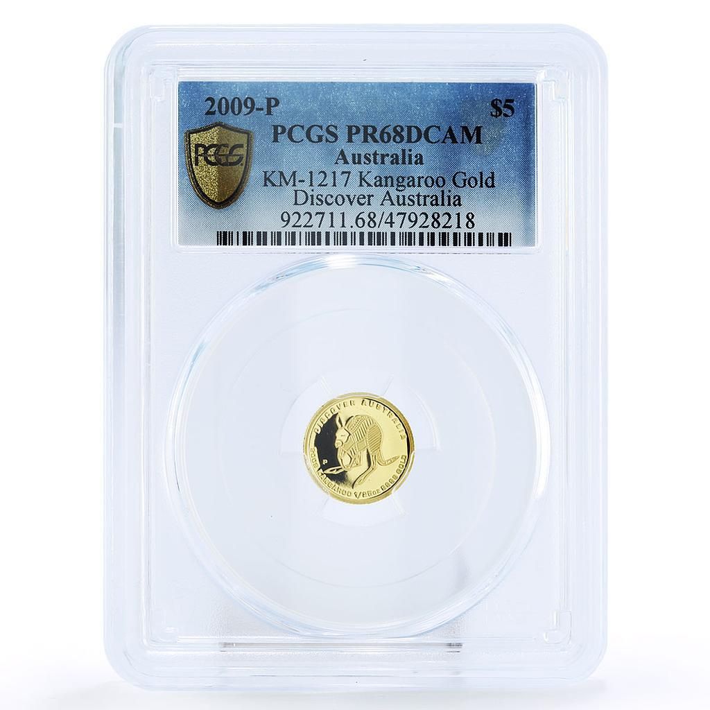 アトラリア 5ドル ワイルドライフ ディスカバーズ カンガルー ファウナ PR 68 PCGS ゴールドコイン 2009