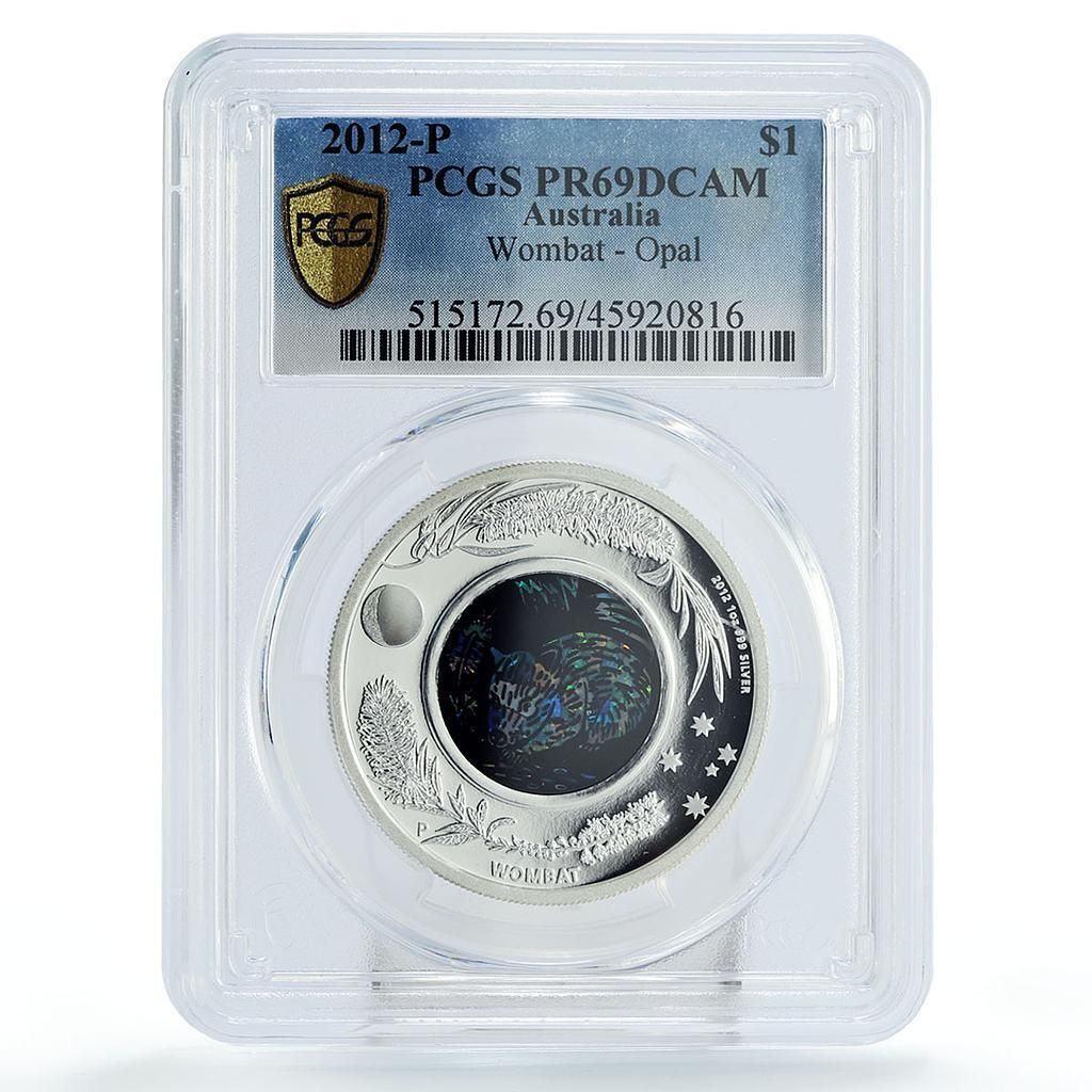 アトラリア 1ドル アトラリアン オパール ウォンバット動物相 PR 69 PCGS 銀貨 2012年