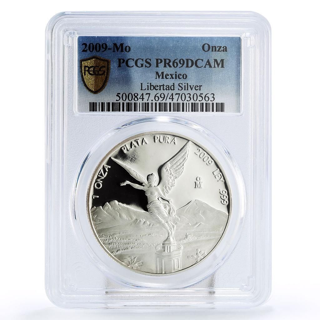 メキシコ 1オンザ・リベルタッド 独立の天使 PR69 PCGS 銀貨 2009