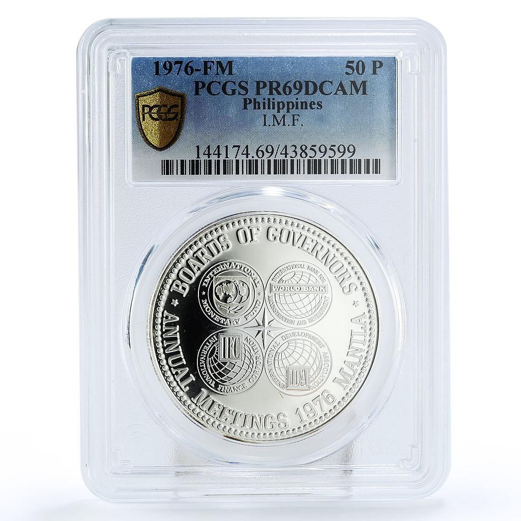 フィリピン 50ピソ 国際会議 I.M.F. PR69 PCGS 銀貨 1976年 - メルカリ