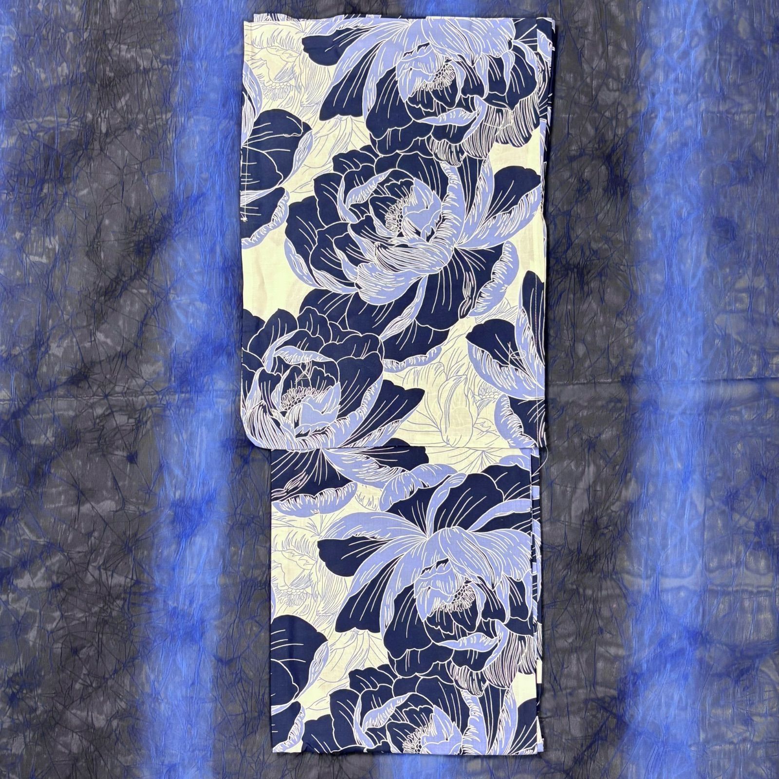 大人のゆかた◇新品！高級浴衣4点セット◎プレタ浴衣・単帯・帯〆