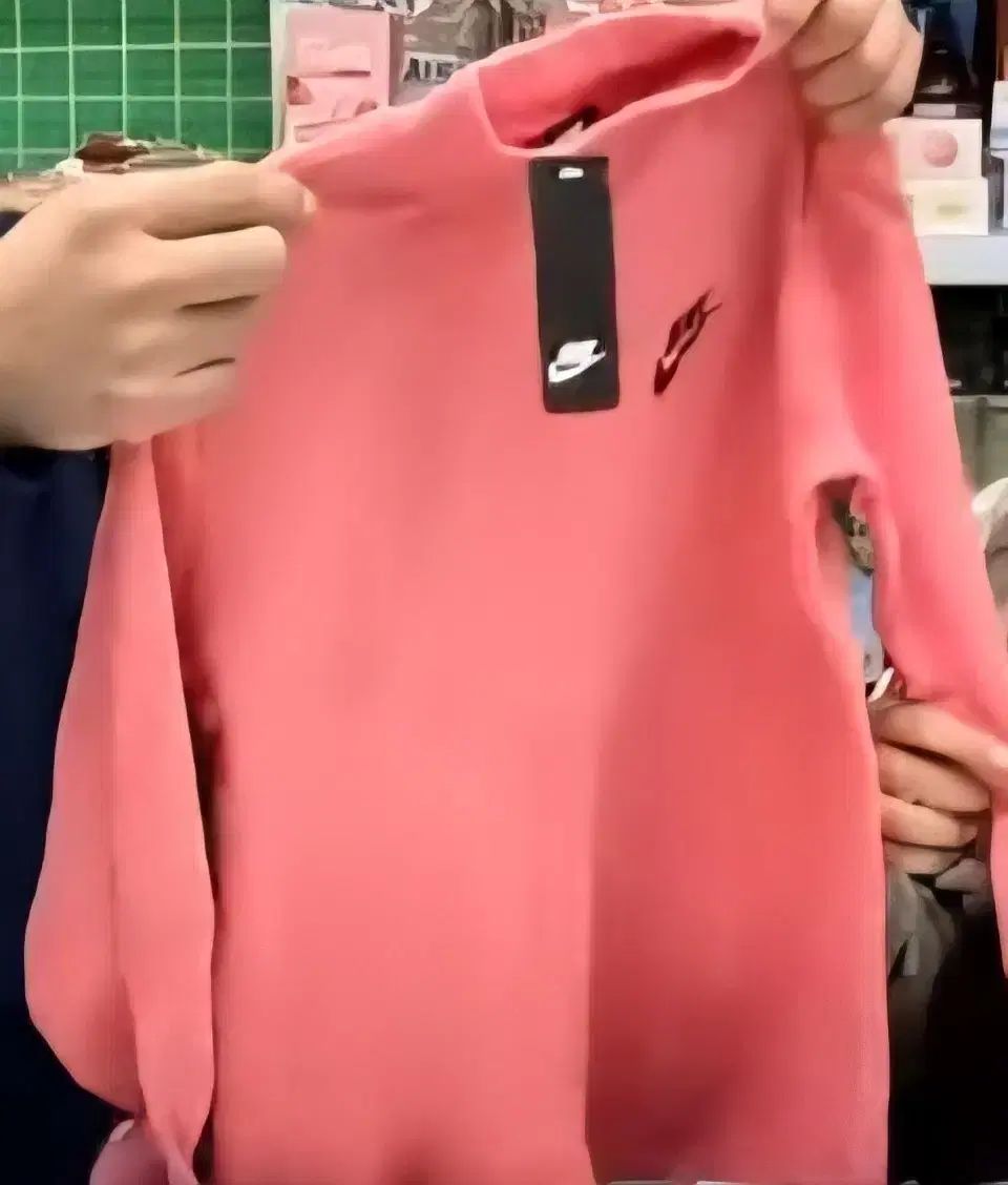 NIKE 起毛 長袖 Tシャツ ピンク S