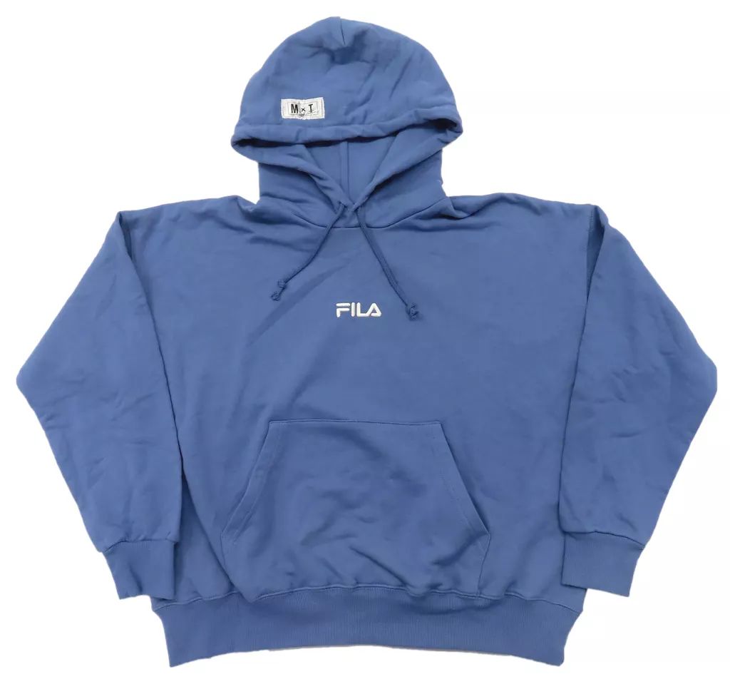 アウターウェア ロゴ FILA×MANO and TORU Hoodie(フーディ) ブルー L