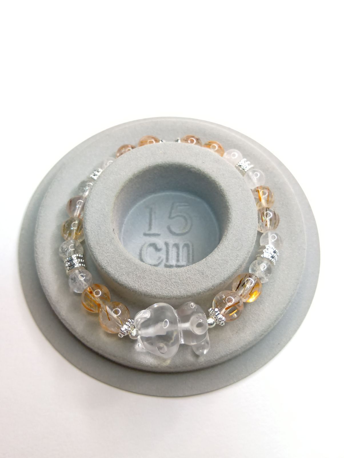 くまちゃん×フォリエーテッドマイカインクォーツブレスレット - メルカリ