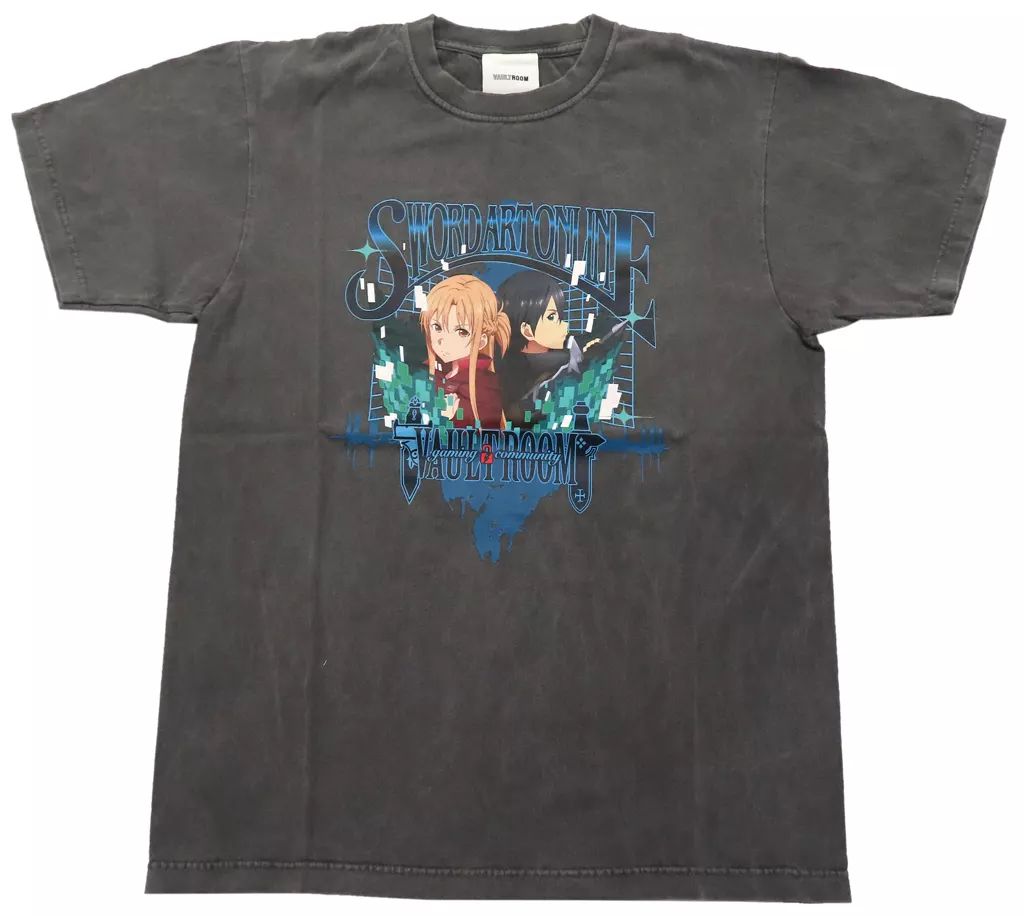 中古】Tシャツ KIRITO＆ASUNA TEE チャコール Mサイズ 「vaultroom