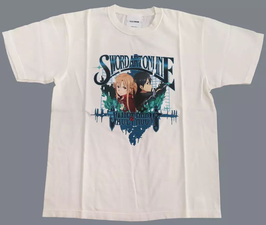 中古】Tシャツ KIRITO＆ASUNA TEE オフホワイト Mサイズ 「vaultroom