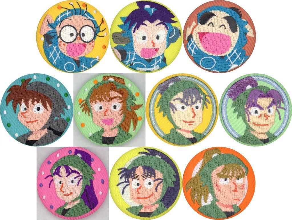 バッジ・ビンズ 全10種セット 「忍たま乱太郎 刺繍缶バッジ