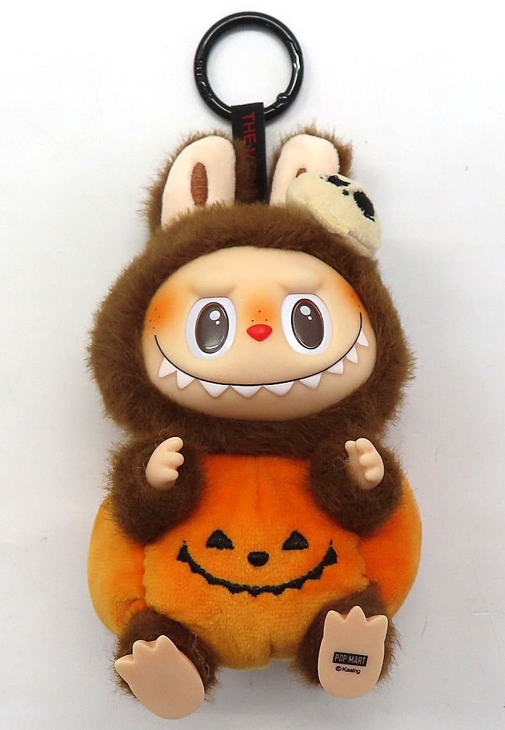 キーホルダー LABUBU＆TYCOCO おすわりパンプキン ぬいぐるみペンダント POPMARTシリーズ ハッピー パーティー シリーズ