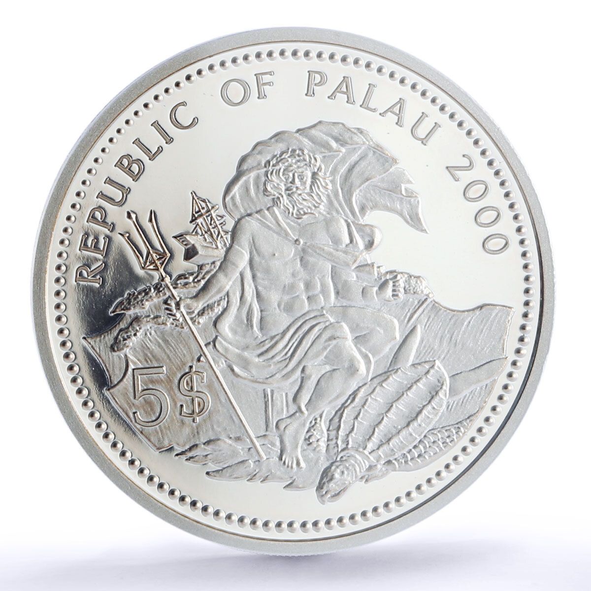 パラオ 5ドル 海洋生物保護 ライオンフィッシュ パロットフィッシュ