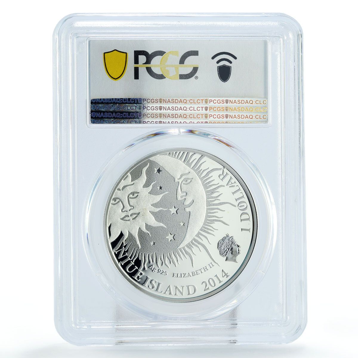 ニウエ 1ドル 星座シリーズ ふたご座 PR70 PCGS カラー銀貨 2014年