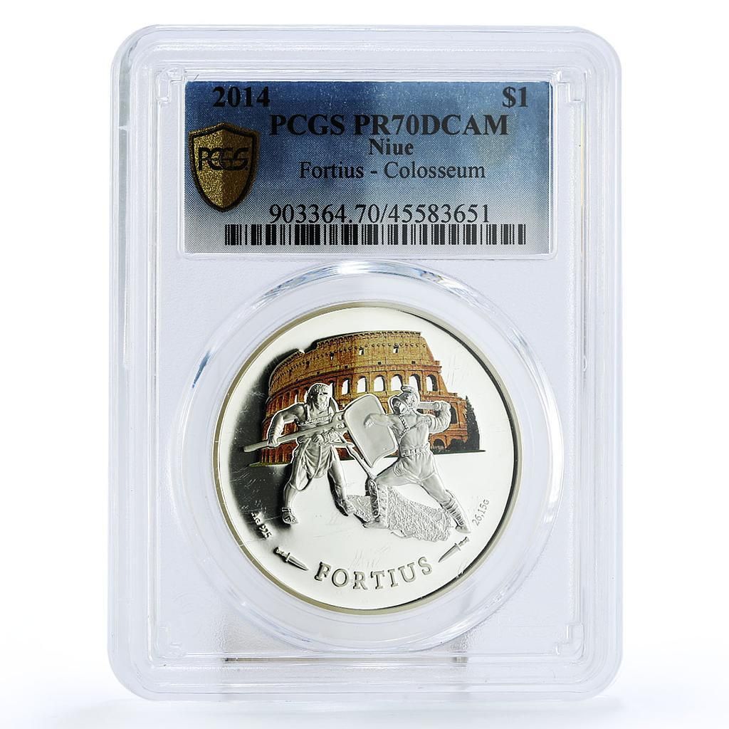 ニウエ 1ドル ti Colosseum PR70 PCGS カラー銀貨 2014年 - メルカリ