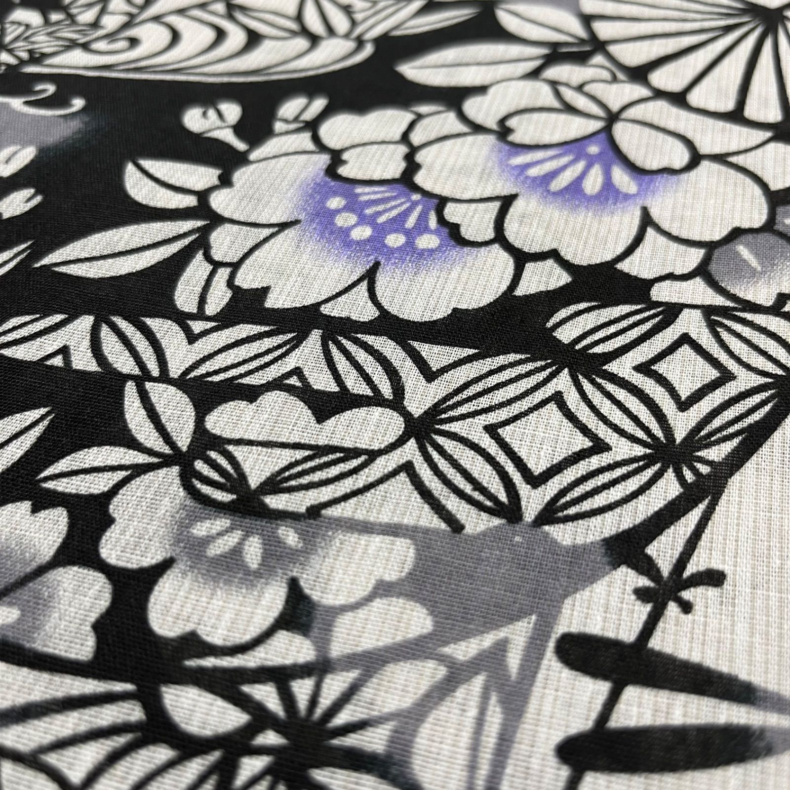 大人のゆかた◇新品！高級綿麻浴衣4点セット◎プレタ浴衣・単帯・帯〆