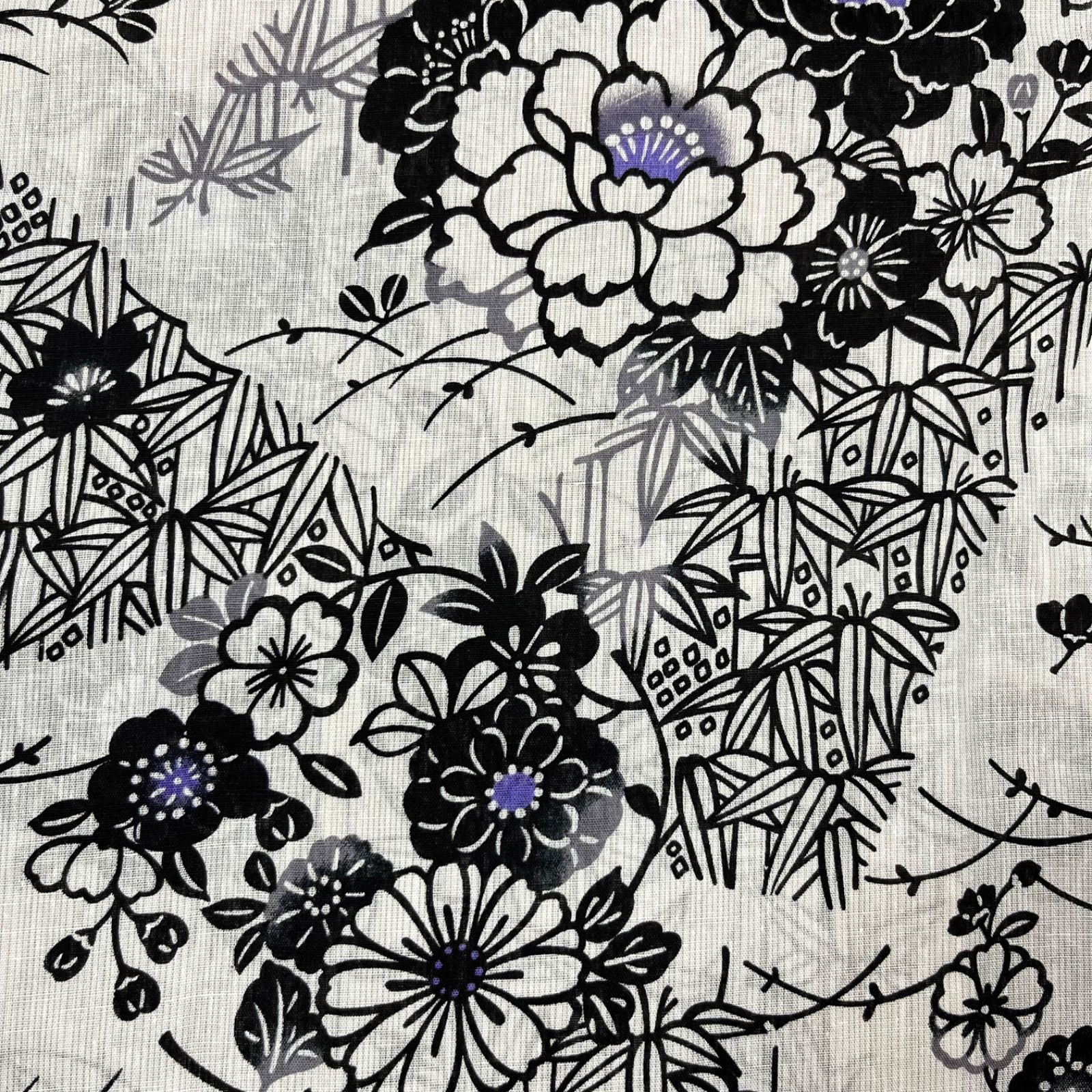 大人のゆかた◇新品！高級綿麻浴衣4点セット◎プレタ浴衣・単帯・帯〆・帯留　竹花輪 大人のゆかた◇新品！高級綿麻浴衣4点セット◎プレタ浴衣・単帯・帯〆