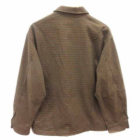 ニコアンド Niko and.. ミリタリージャケット 総裏地 チェック 3 M 茶