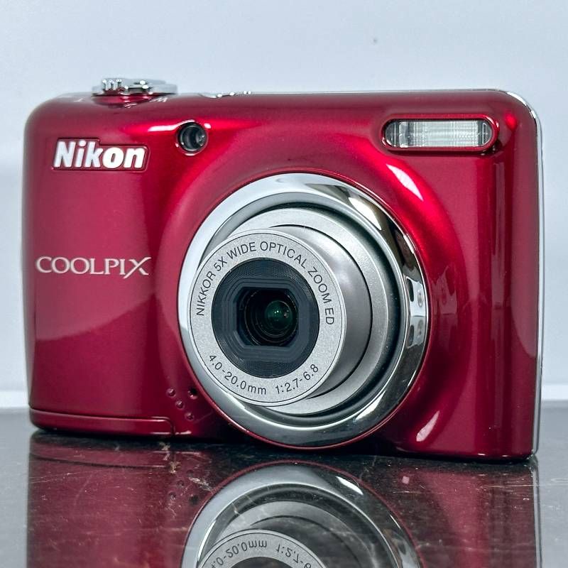Nikon COOLPIX L23 レッド 1010万画素 28mm広角 光学5倍ズーム 単3電池