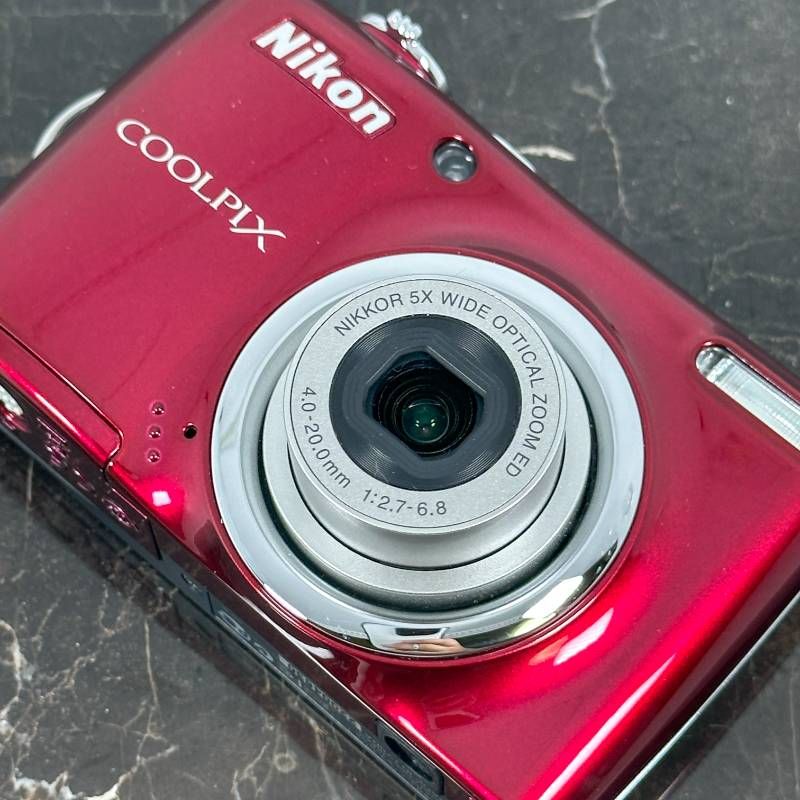 Nikon COOLPIX L23 レッド 1010万画素 28mm広角 光学5倍ズーム 単3電池