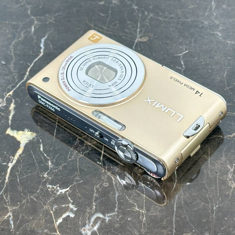 美品】Panasonic LUMIX DMC-FX66 ゴールド 1410万画素 25mm広角 LEICA