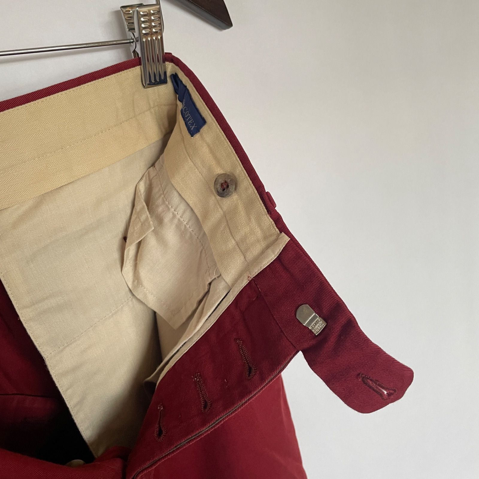 良】INCOTEX インコテックス メンズ チノパン 44 レッド 綿100% - メルカリ