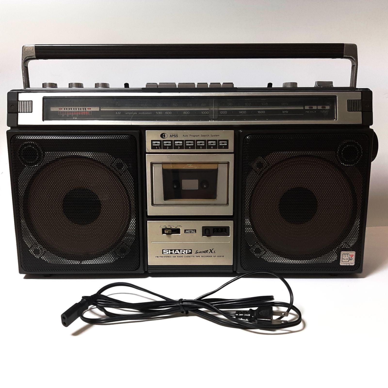 SHARP シャープ ラジオ付きステレオテープレコーダー GF-308SB メタル
