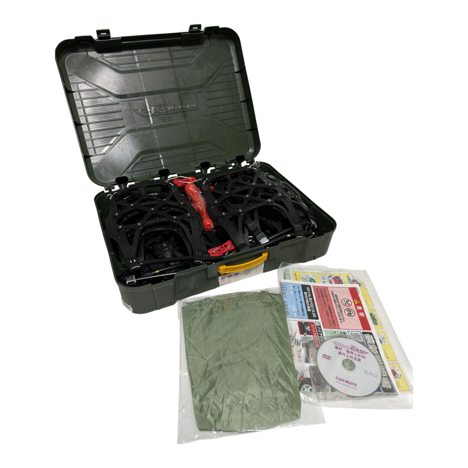 ◯ カーメイト Carmate タイヤチェーン QE 10 非金属 ブラック クイックイージー ケースに痛みあるため 2000 3020