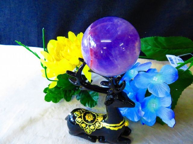 ☆超迫力☆限定品☆ブラジル産☆ 天然水晶宝石☆アメジスト丸玉318g