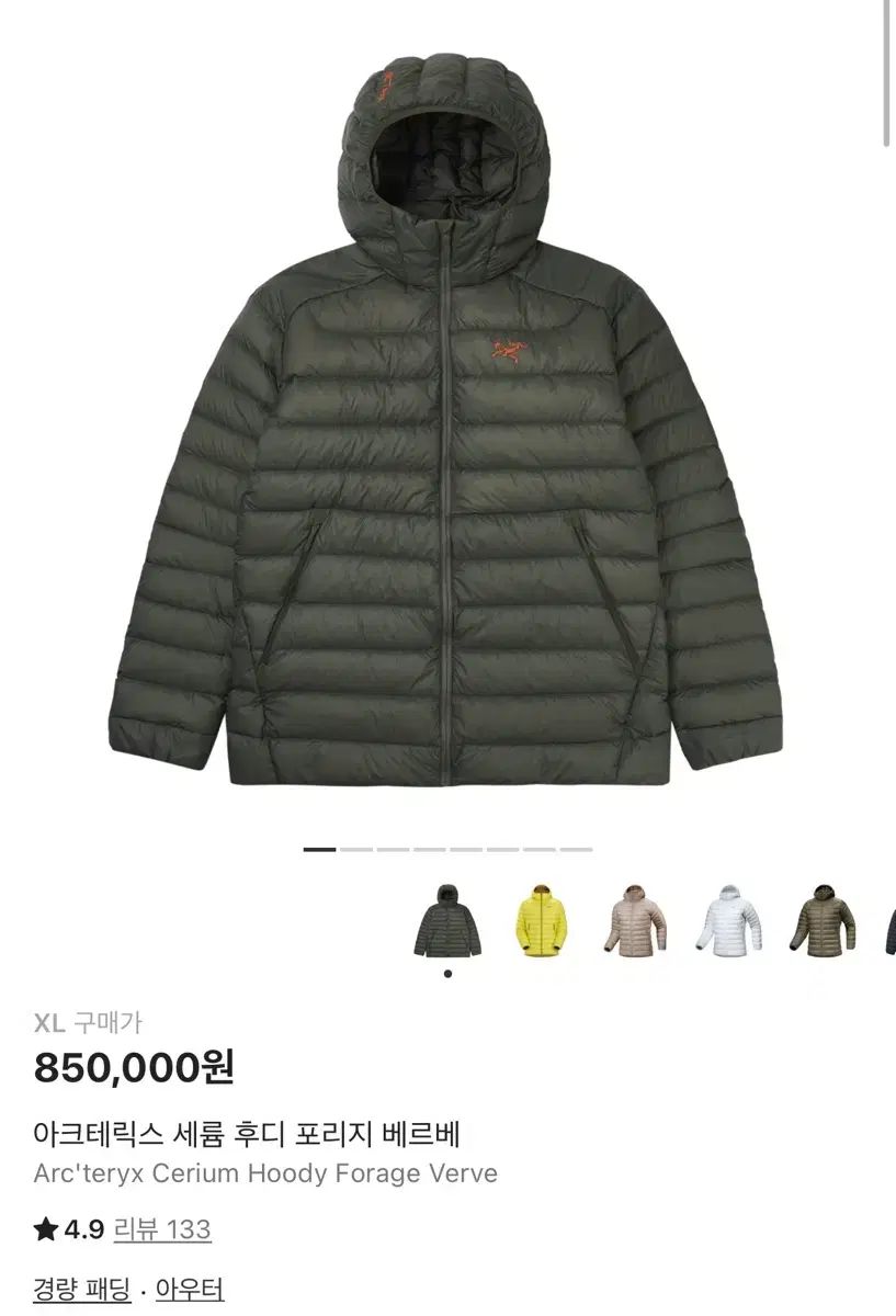 アークテリクス セリウム ポリッジ ベールベ XL