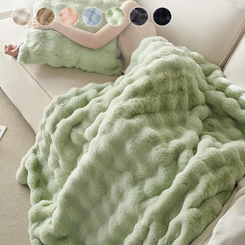 毛布 ふわとろ毛布 ふわもこ毛布 ブランケット 柔らかく肌触 ふわふわ モコモコ 冷え対策 洗える おしゃれ 静電気防止 暖かい 厚手 冬用 新色 130 x 160 グリーン