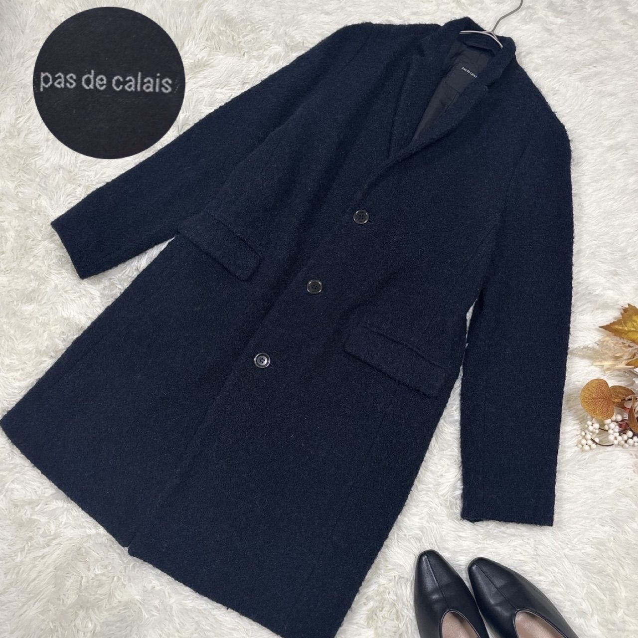 パドカレ コート♪サイズ 38 pas de calais（パドカレ） コート 38 ブラック レディース : ZOZOTOWN