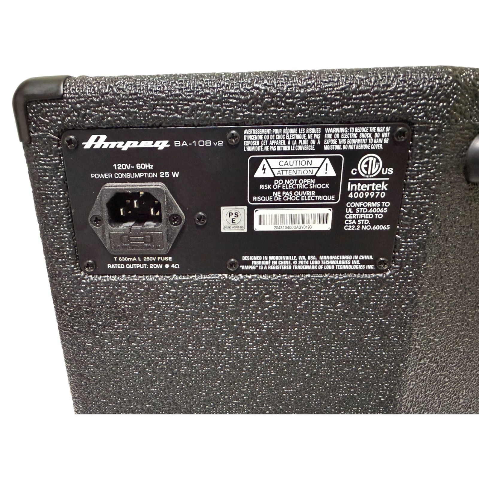 ◯ アンペグ AMPEG ベースアンプコンボ BA-108 V2 合金鋼 軽量で