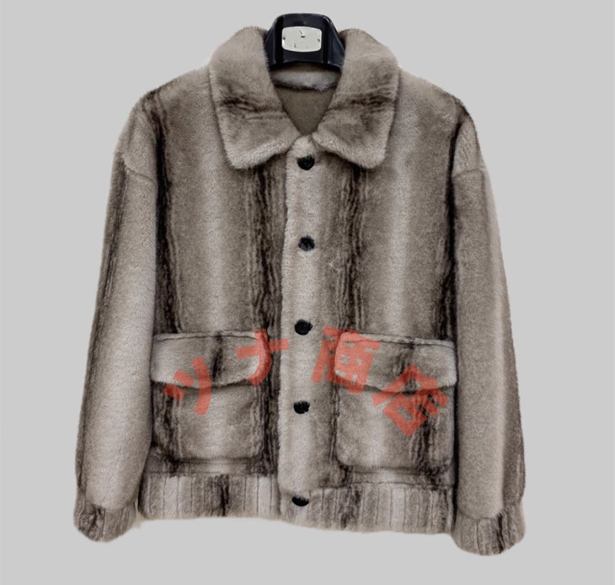 メンズ フェイクファーコート リバーシブル 厚手保温 ノータッチ