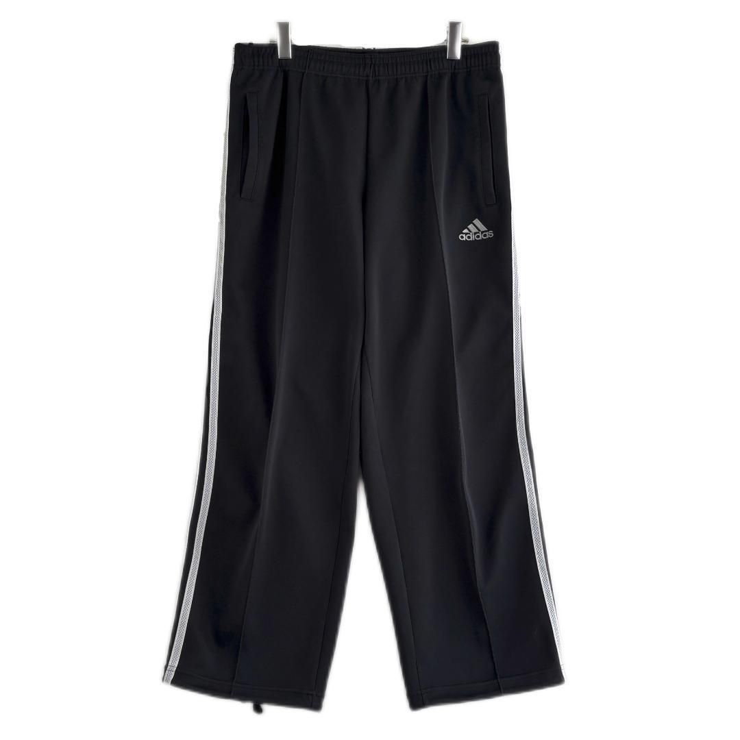 90s adidas トラックパンツ ジャージ 刺繍ロゴ ワンポイント 万国旗