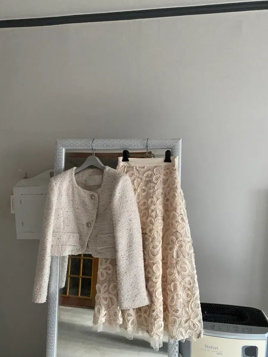 55 細見え66 ジュローグ 冬 ツイードジャケット ベニト ロング ボリューム感スカート セット