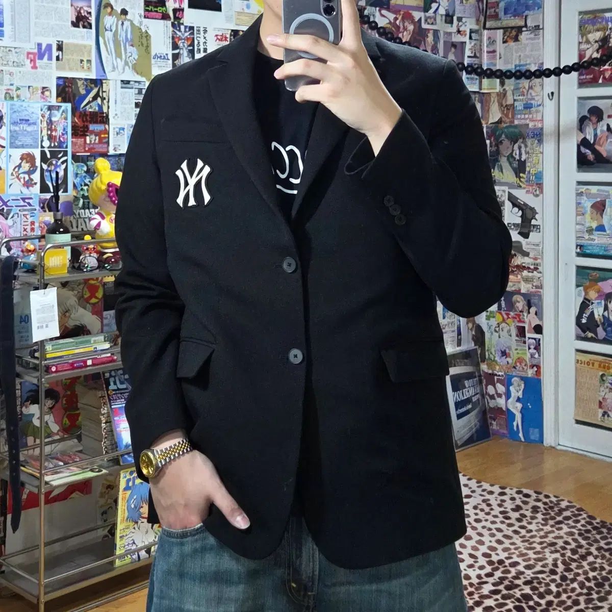 MLB ニューヨーク・ヤンキース ブラック ブレーザー ジャケット