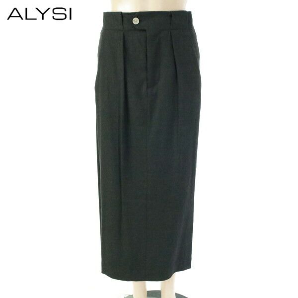 80 OFF アリジ ALYSI スカート 38 ESK 717 Sサイズ ブラック レディース ロングスカート リネンスカート 麻 イタリア製