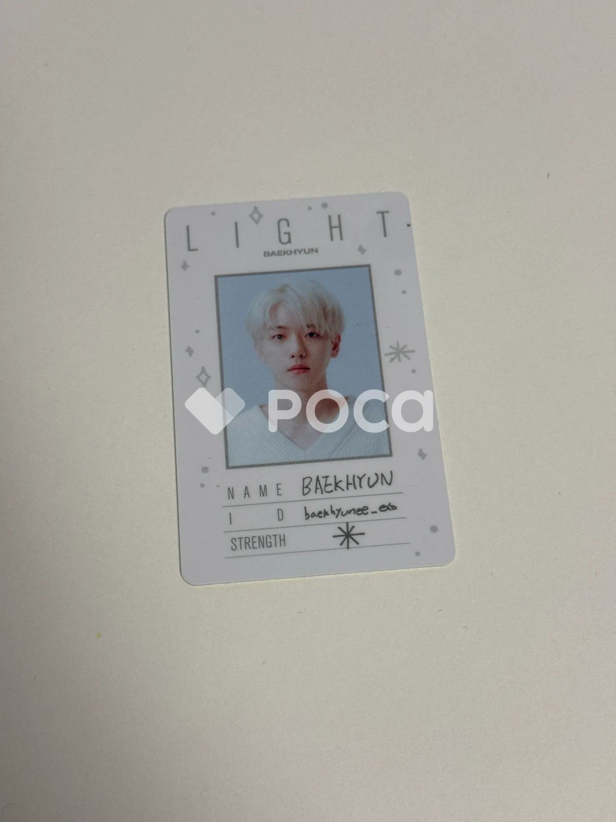 EXO ベクヒョン Beyond LIVE BAEKHYUN : LIGHT ID CARD + FILM SET
