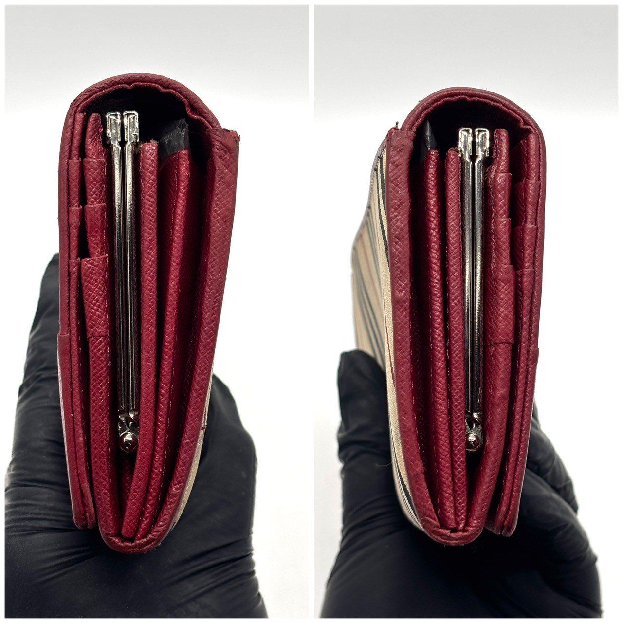 気品を宿す永愛の赤】 BURBERRY バーバリー 長財布 ノバチェック