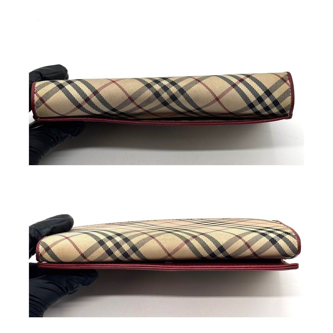 気品を宿す永愛の赤】 BURBERRY バーバリー 長財布 ノバチェック