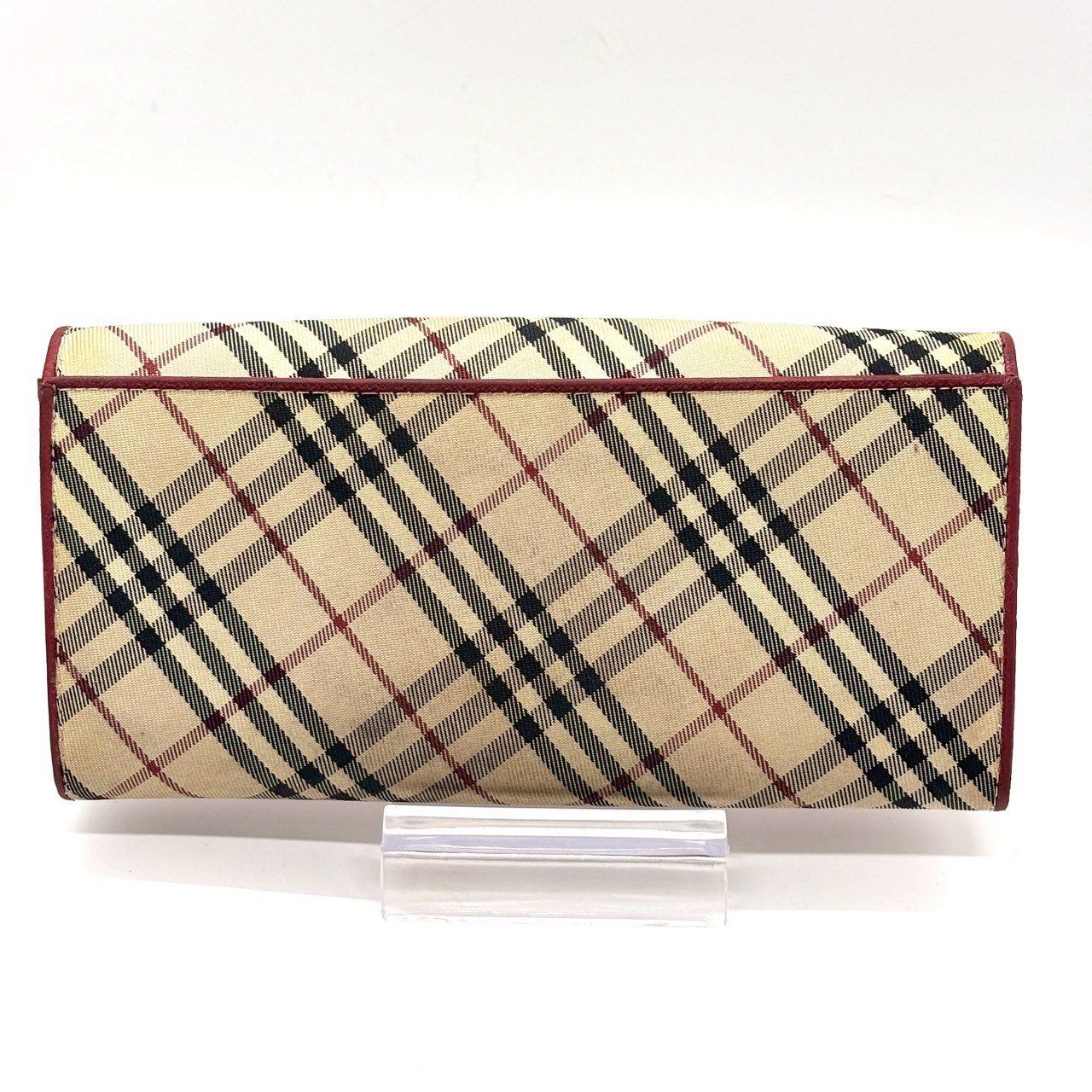 気品を宿す永愛の赤】 BURBERRY バーバリー 長財布 ノバチェック