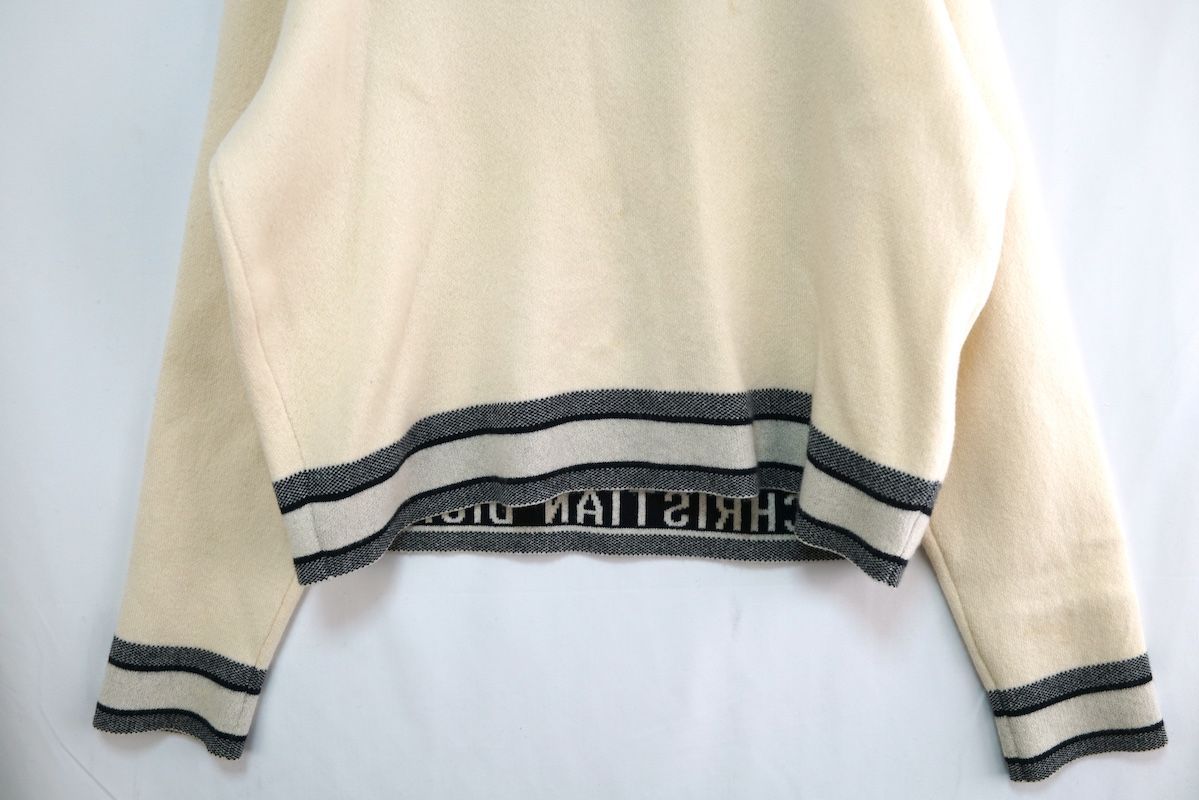 Christian Dior クリスチャン ディオール カシミヤ バックロゴ クルー