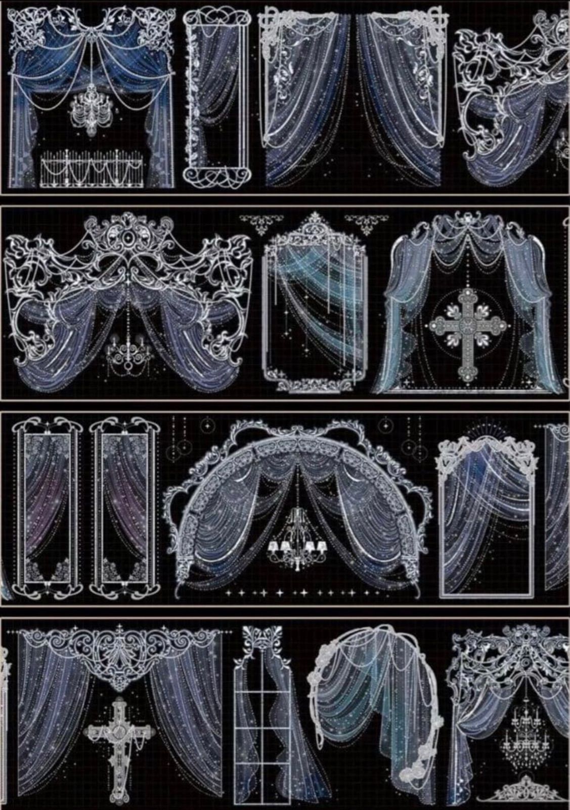 ♡SALE♡ 贝壳银 彩罗之帘 8cm×10m 海外マスキングテープ 海外マステ