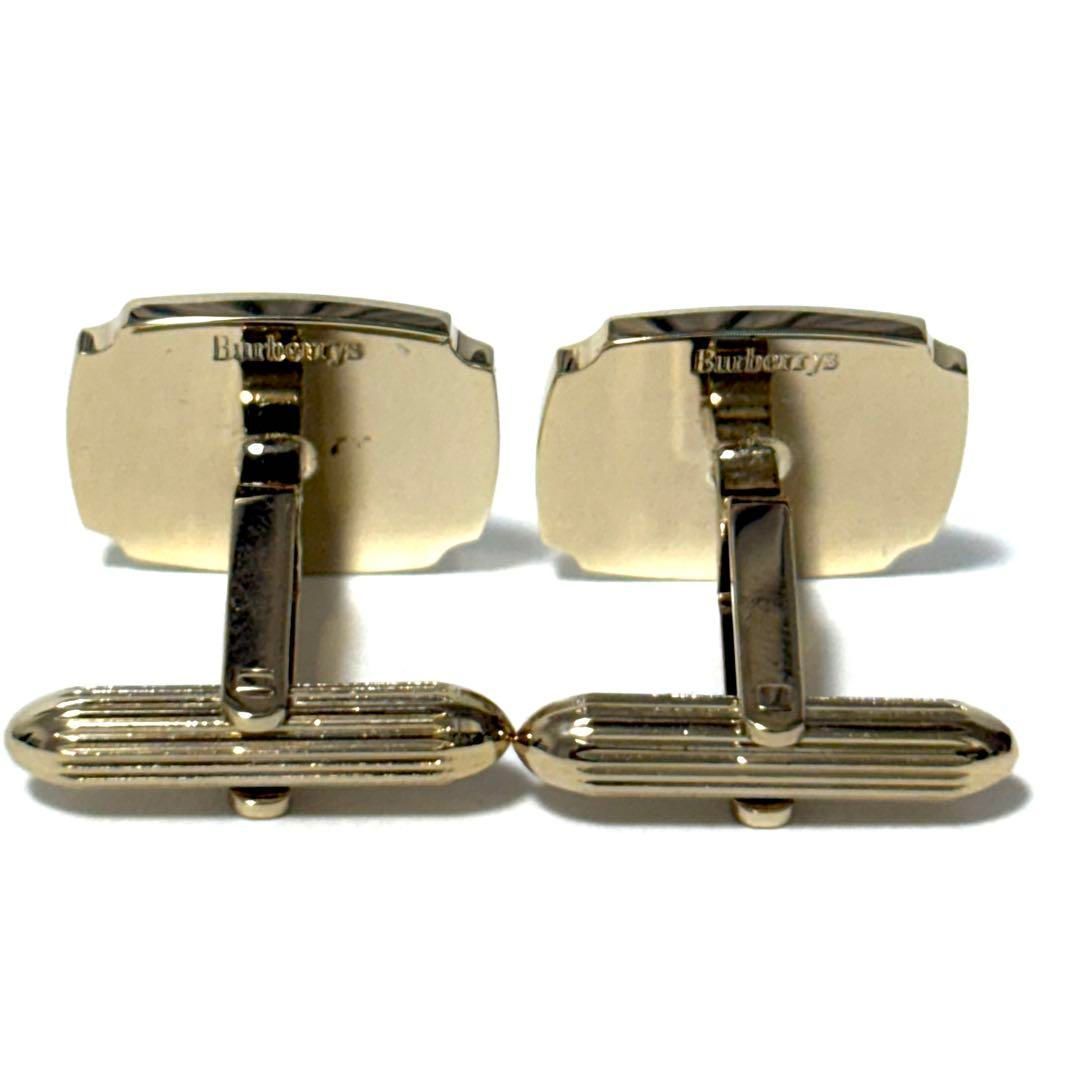 極美品✨ バーバリー カフス ネイビー×ゴールド ホースロゴ - メルカリ