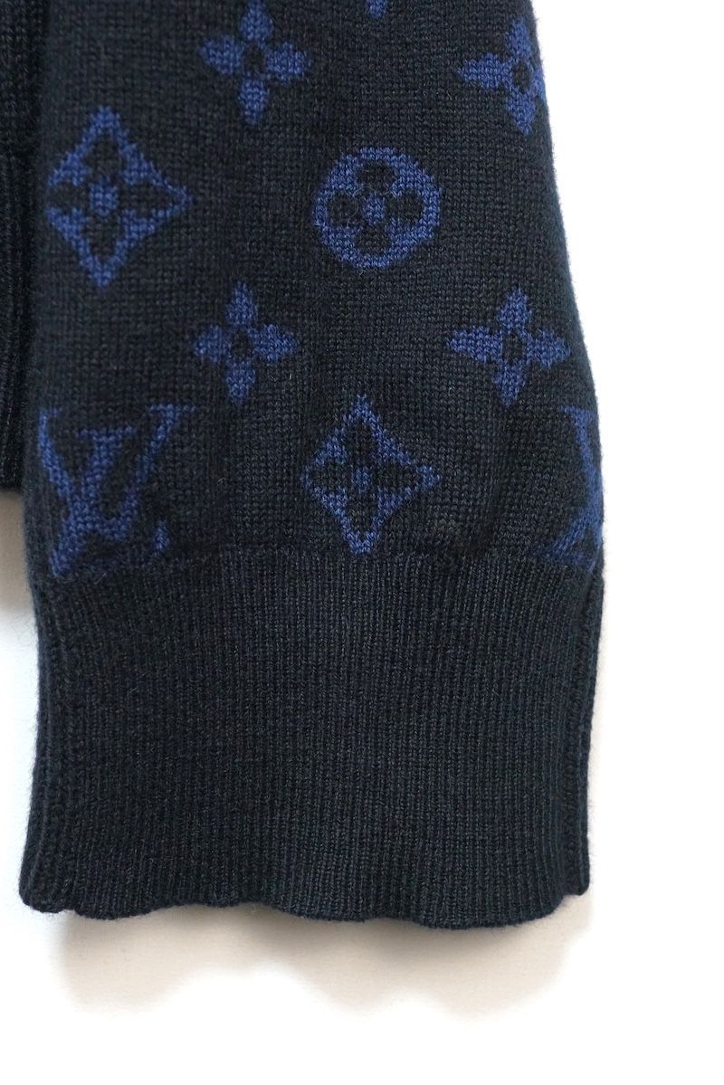 LOUIS VUITTON ルイヴィトン カシミヤ ウール 切り替えし モノグラム