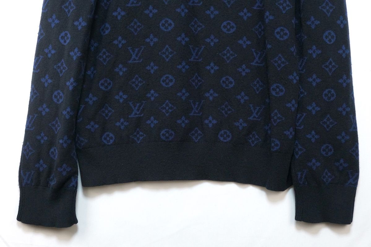 LOUIS VUITTON ルイヴィトン カシミヤ ウール 切り替えし モノグラム