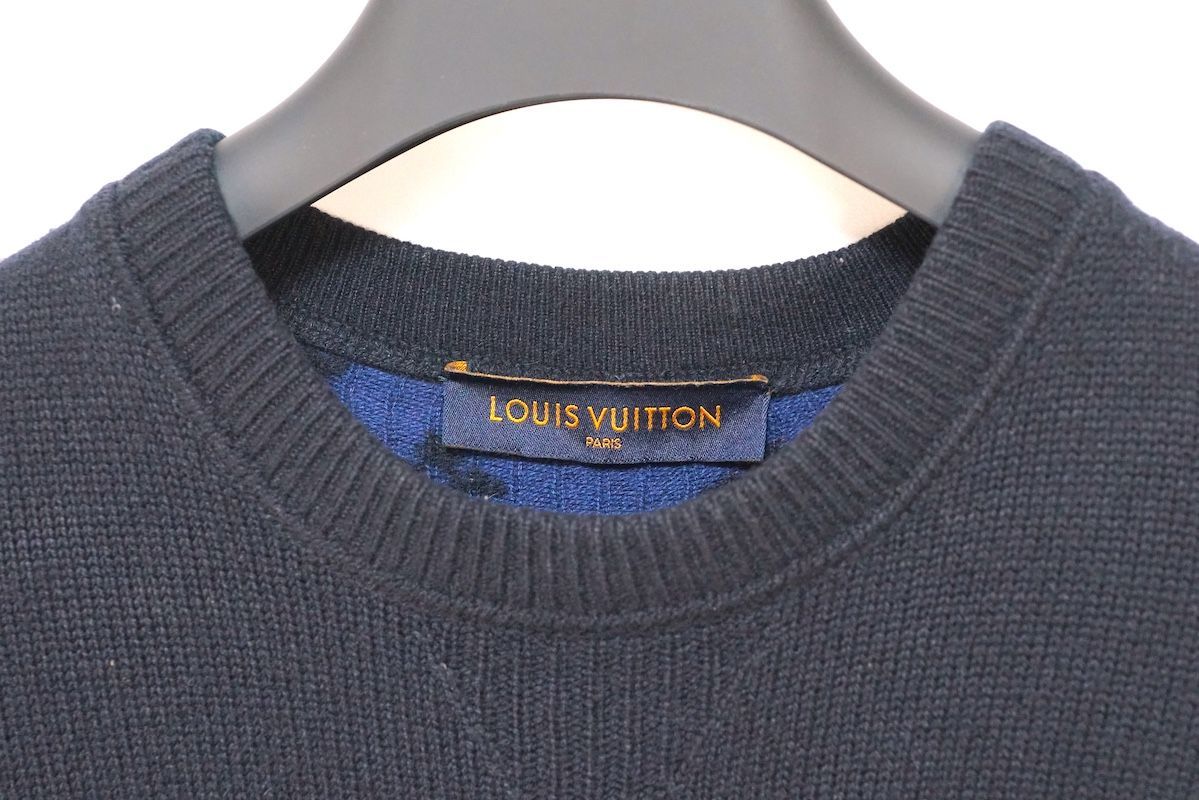 LOUIS VUITTON ルイヴィトン カシミヤ ウール 切り替えし モノグラム