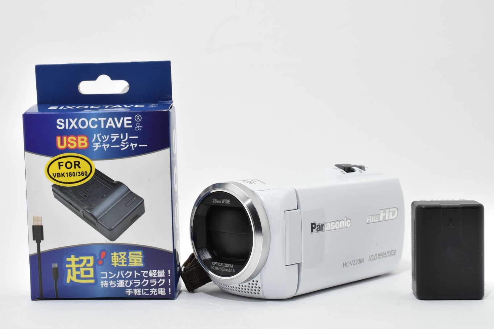 パナソニック Panasonic HC-V230M ☆極上品☆パナソニック Panasonic HC-V230M ホワイト デジタルビデオ