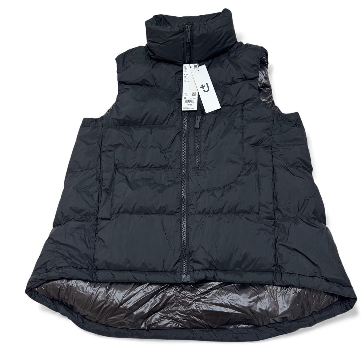 極美品✨ユニクロ ジルサンダー ダウンボリュームベスト 大きいサイズ XXL 黒 新品 タグ付き 大きいサイズ】 ユニクロ ジルサンダー UNIQLO ＋J
