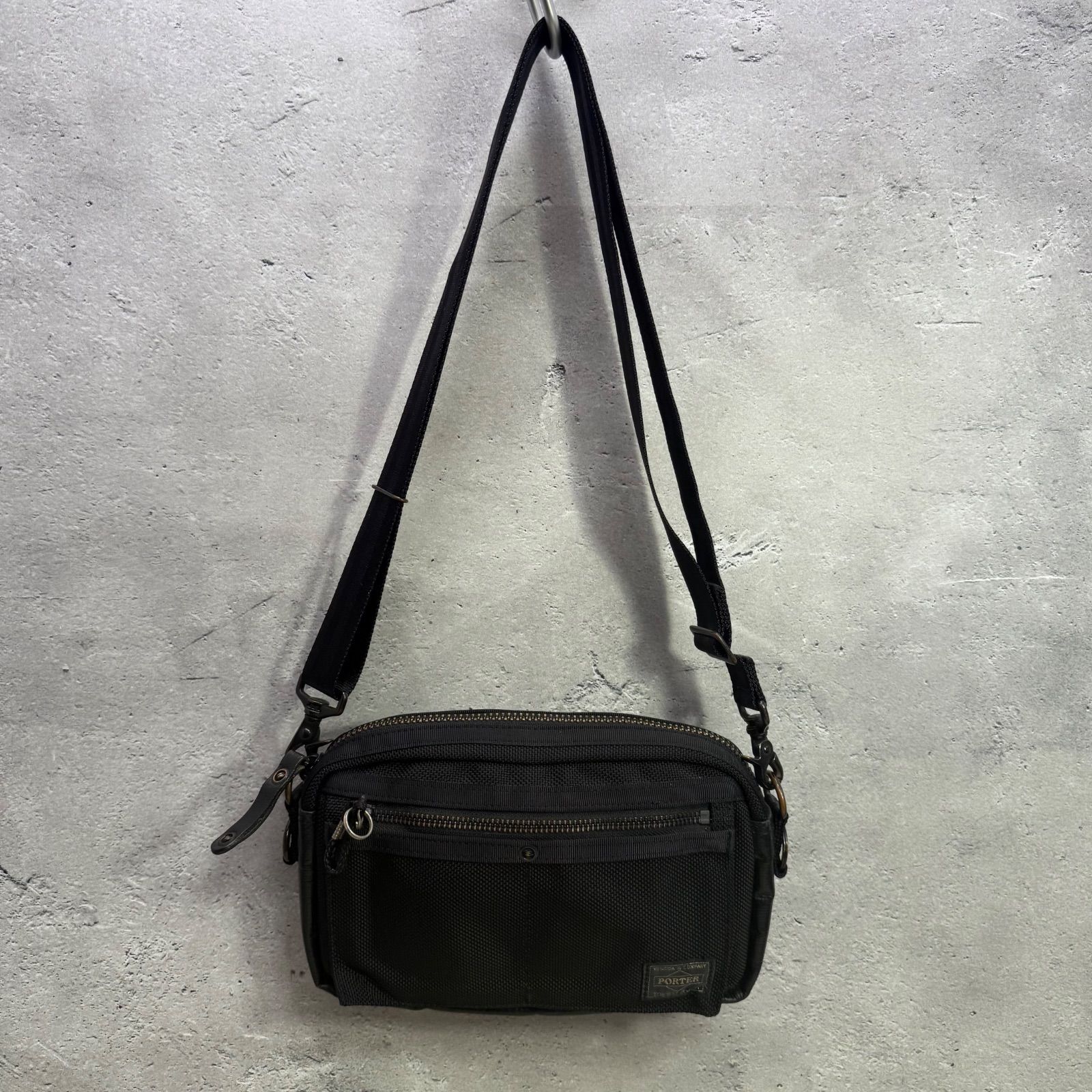 PORTER ポーター HEAT ヒート ショルダーバッグ タフナイロン×レザー