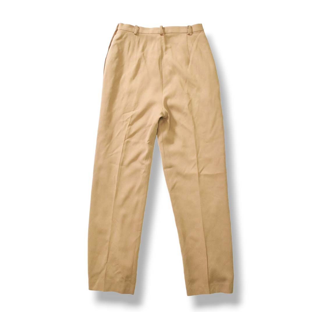 アクアスキュータム Aquascutum タック入り スラックス 7 ベージュ